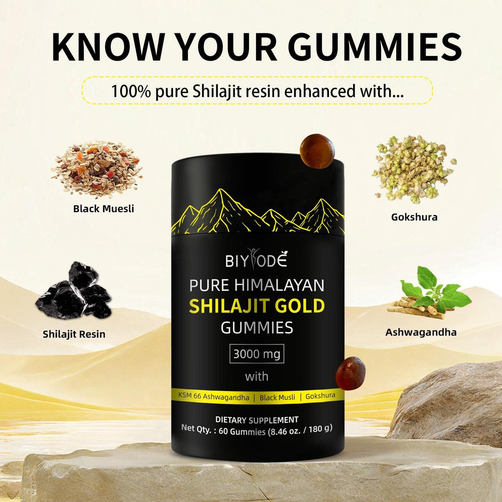 Shilajit Ashwagandha Gummies: Himalayan Shilajit | HealingVeda