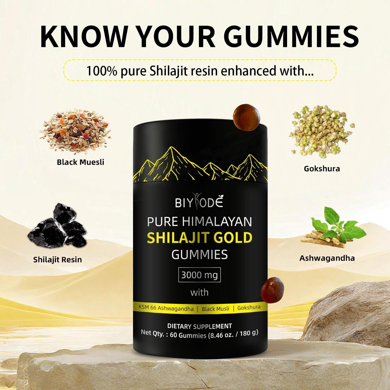 Shilajit Ashwagandha Gummies: Himalayan Shilajit | HealingVeda