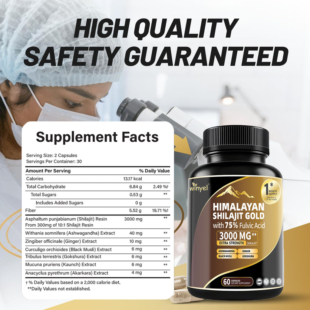 Himalayan Shilajit Capsules: Gold Grade Supplement | HealingVeda
