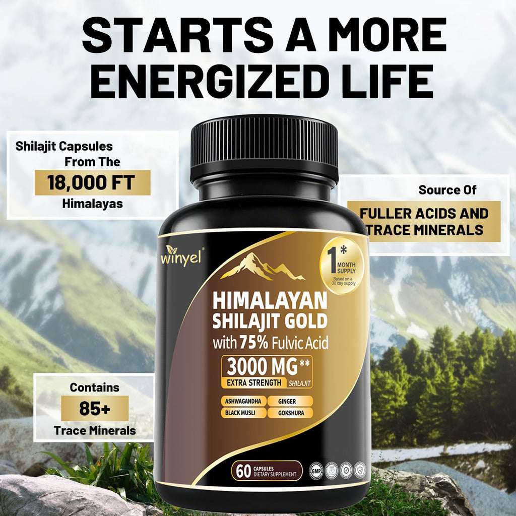 Himalayan Shilajit Capsules: Gold Grade Supplement | HealingVeda