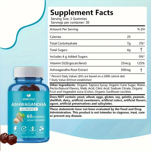 Ashwagandha Gummies: Stress Relief & Energy Boost | HealingVeda